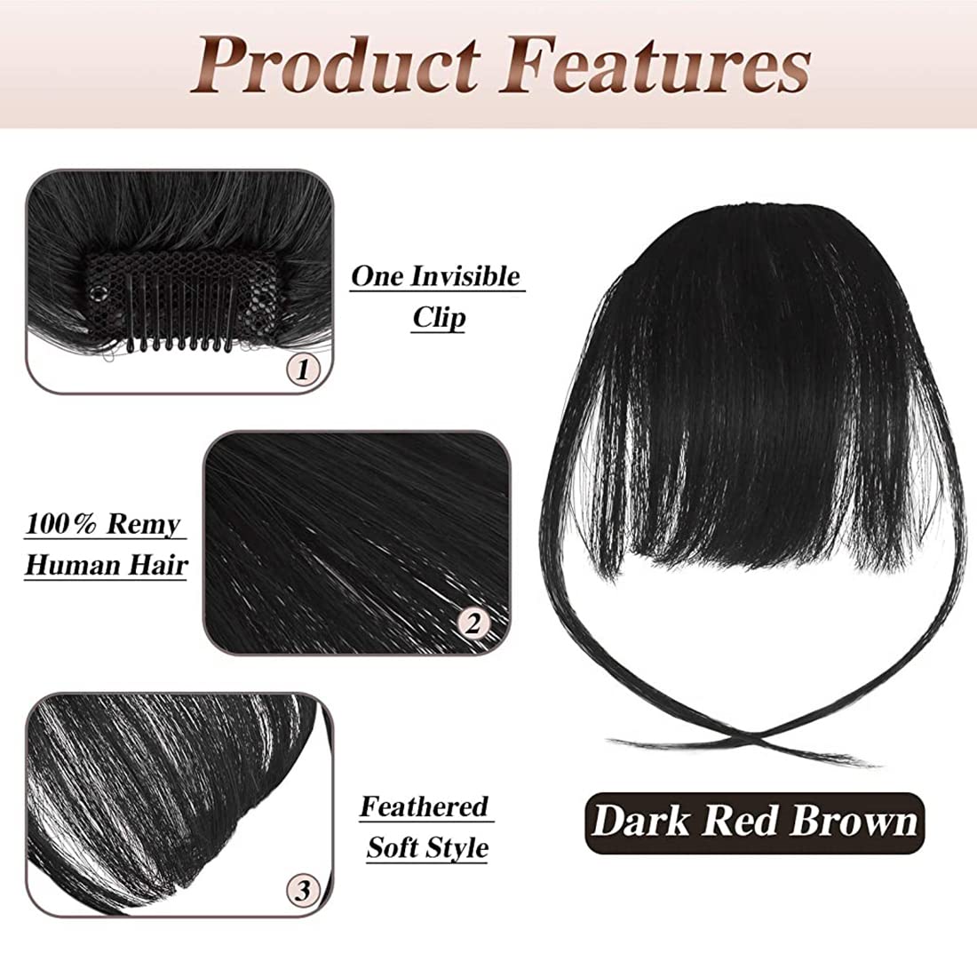 MAYCREATE Hair Extensions for Women Black Artificial Soft Hair Bang Front Hair Extension Clip Hair Fringes Hair Extensions Women & Girls - 1 MAYCREATE Hair Extensions for Women Black Artificial Soft Hair Bang Front Hair Extension Clip Hair Fringes Hair Extensions Women & Girls - 1